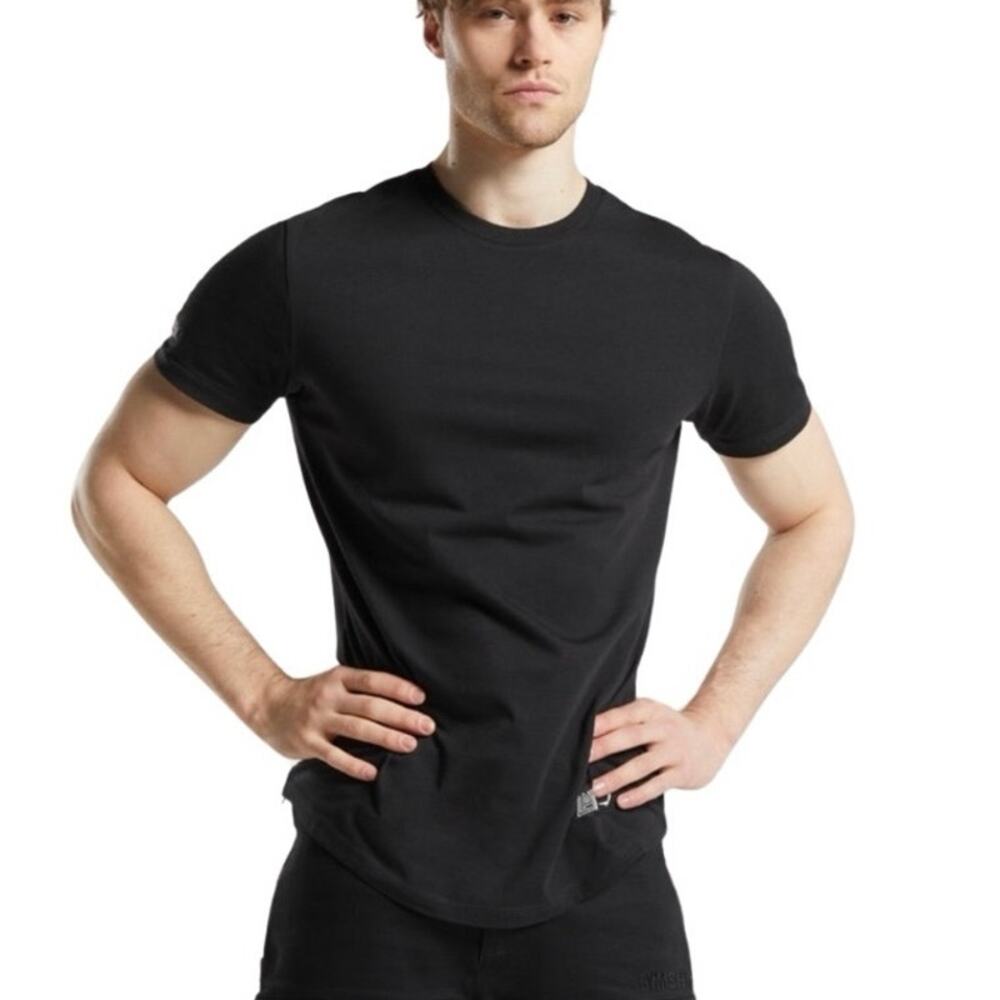 Gymshark X David Laid XS Black Curved Hem T-shirt RARE (Discontinued)